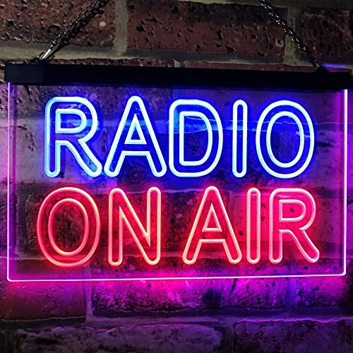 Radio On Air Dual LED Neon Light Sign